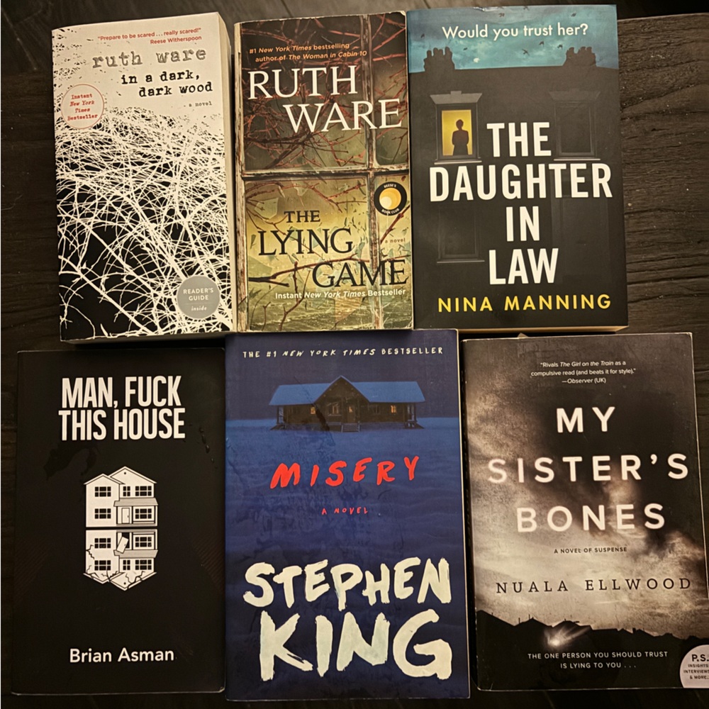 All books $6 each or 3/$15! Thrillers